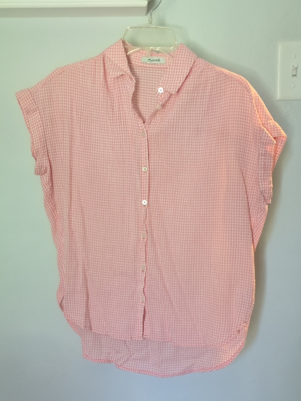 Madewell Central in Light Blossom Gingham XS - NWT